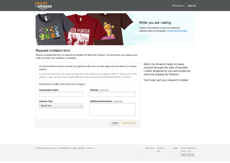 websites like merch by amazon